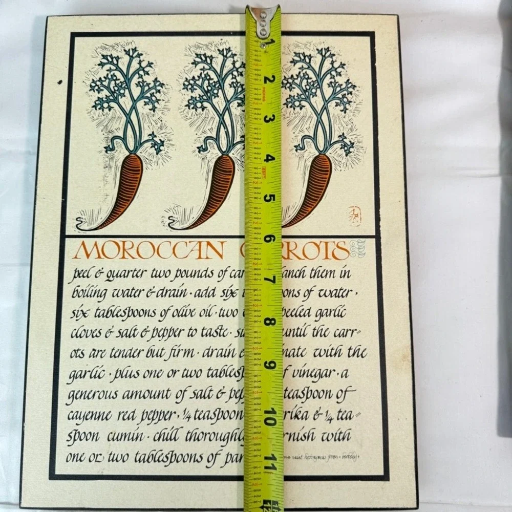 Vintage Saint Hieronymus Press Recipe Wall‎ Plaques Set of 3 Kitschy Decor Art